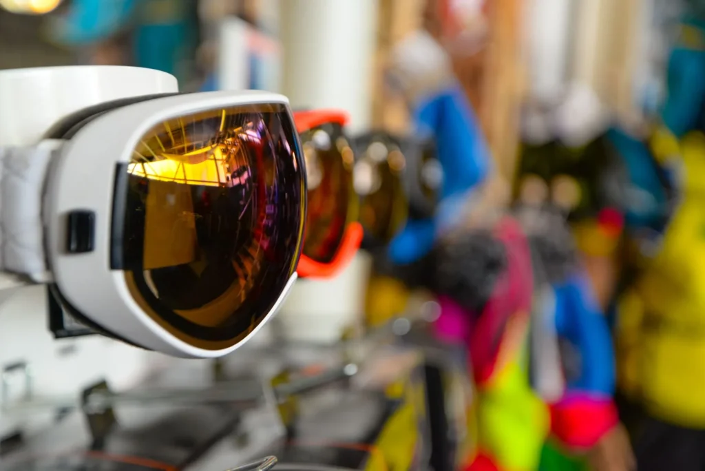 Skibril in de winkel
