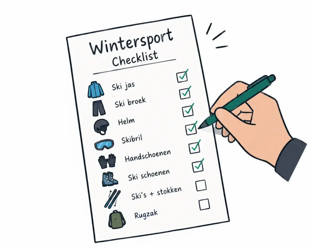 inpaklijst wintersport