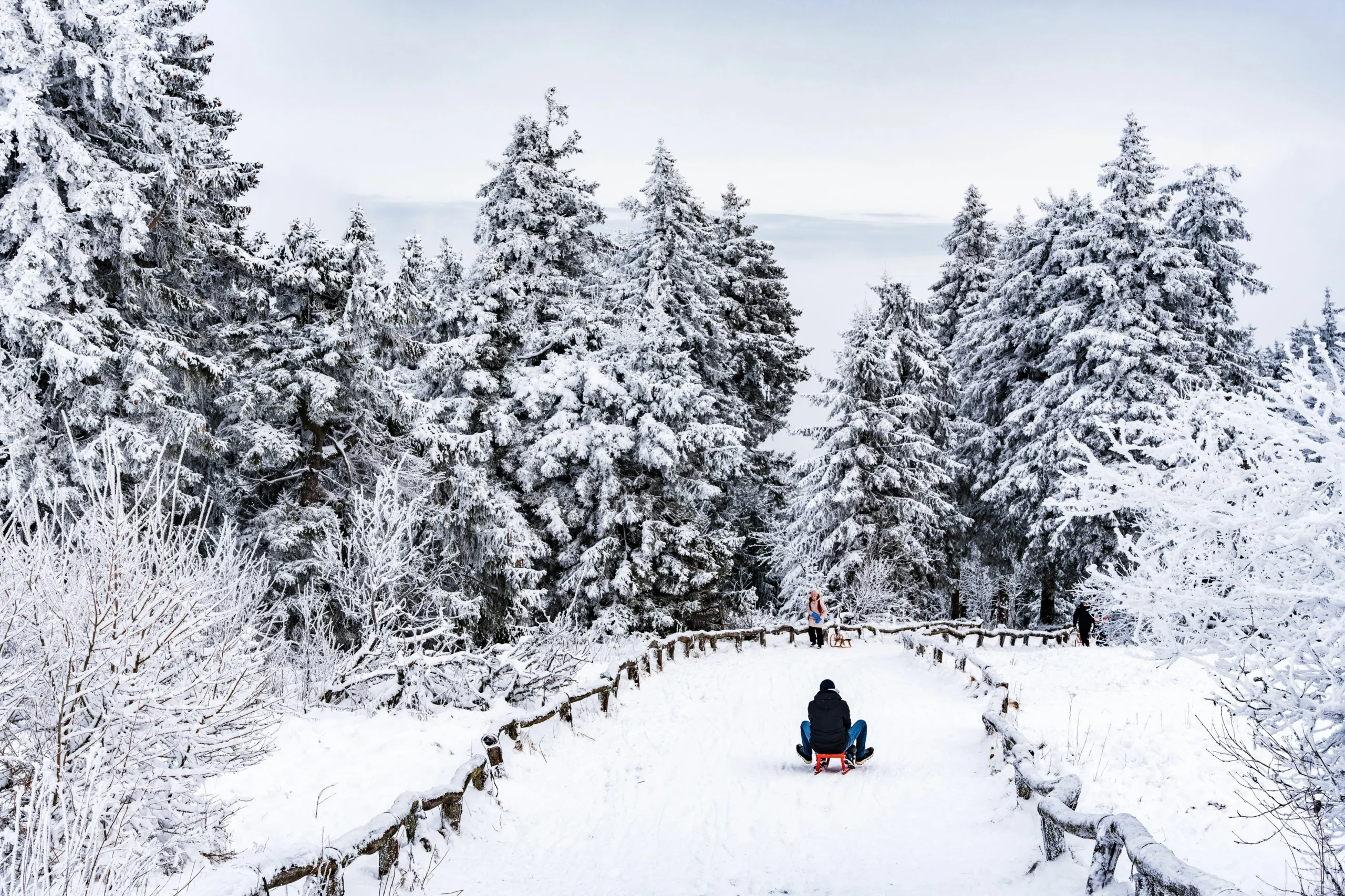 rodelen besneeuwd  winterlandschap - onze missie